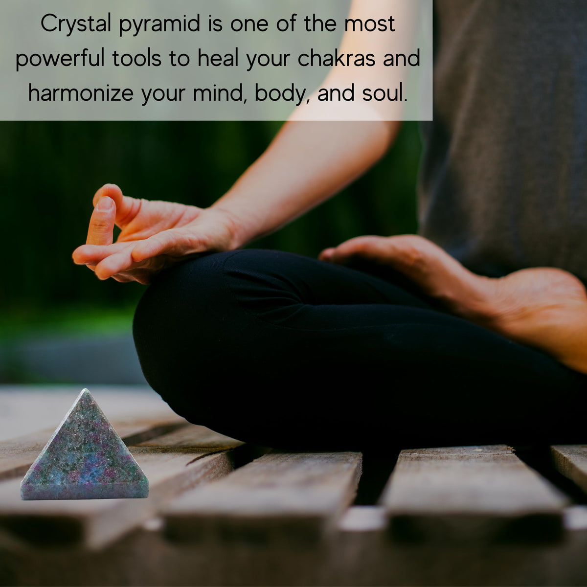 Amazing Gemstone Ruby Kyanite Pyramid Crystal Healing Stones - 1" Great Pyramid Figurine of Natural Stone Pyramid for Meditation, Reiki, Chakra Balancing and Crystal Pyramids Grid