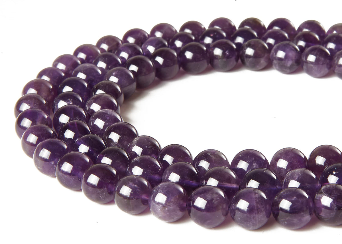 100pcs 6mm Amethyst Beads Natural Gemstone Beads Round Loose Beads for Jewelry Making
