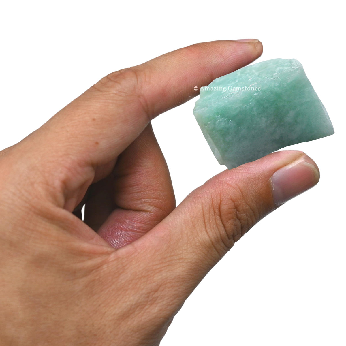Amazing Gemstone Amazonite Raw Crystals and Healing Stones, Natural Rocks for Tumbling - DIY Raw Stones and Crystals, 2 Pieces