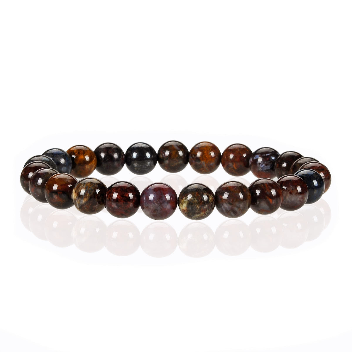 Cherry Tree Collection Pietersite Beaded Bracelet – Genuine 8mm Gemstone Stretch Bracelet for Men & Women – Handmade Crystal Bracelet - (Pietersite - M)