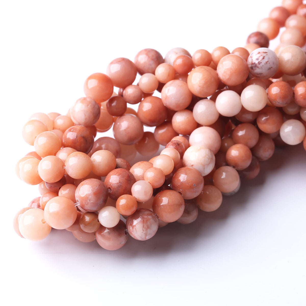 8MM Pink Aventurine Round Loose Beads Natural Gem Beads Crystal Energy Stone Beads for Jewelry Making DIY Bracelet Necklace