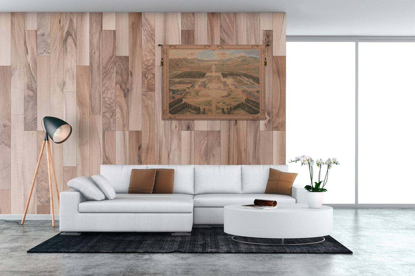 Charlotte Home Furnishings Inc. Versailles Castle XVII French Tapestry Wall Hanging 58 x 78 Inch Viscose Cotton and Polyester Blend Wall Art Perfect For Home Decor Wall Decor by Pierre Patel