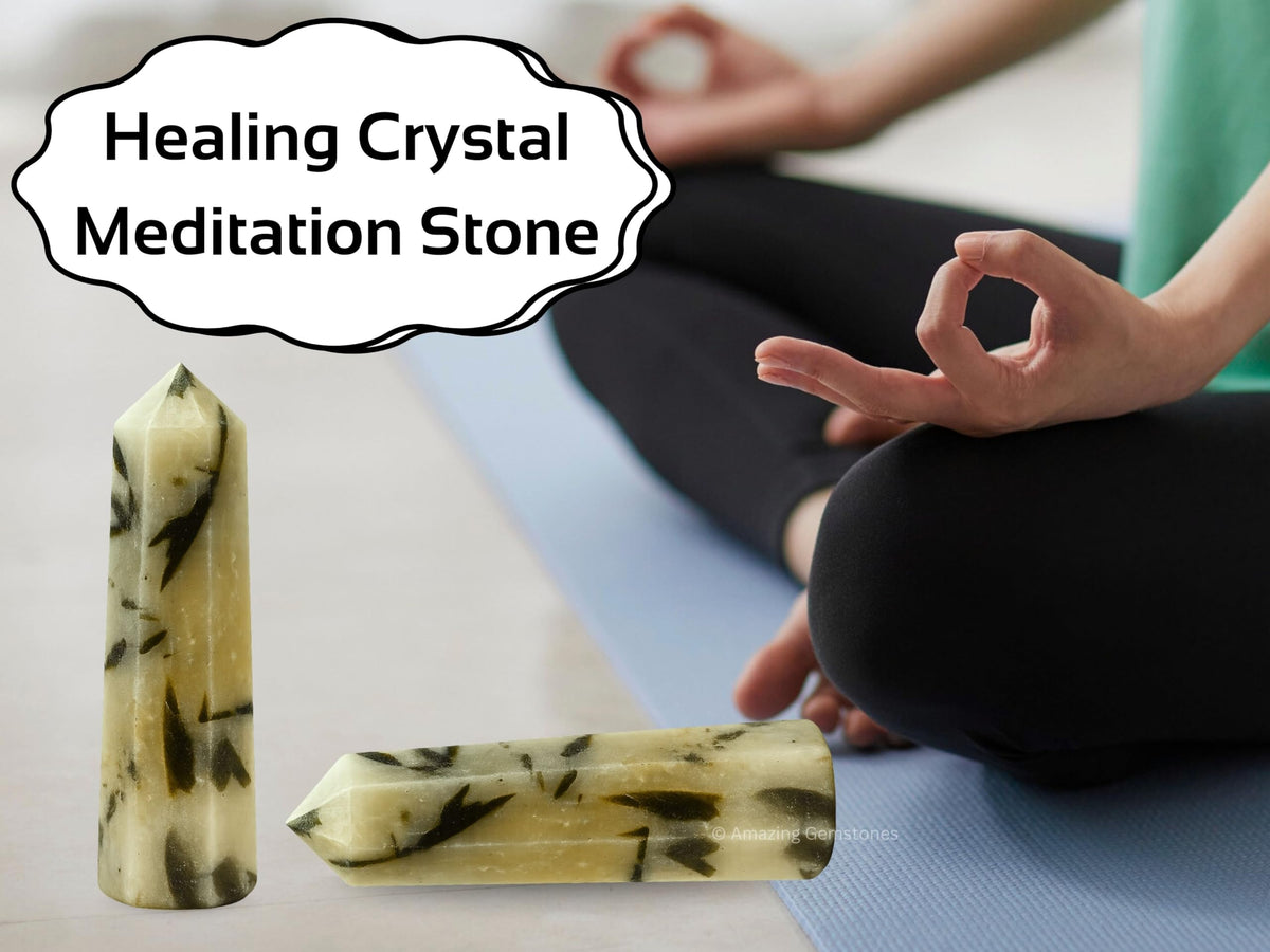 Amazing Gemstone Green Tourmaline in Quartz Crystal Towers - Natural Healing Crystal Point Obelisk for Reiki Healing and Crystal Grid (3" to 4" INCH)