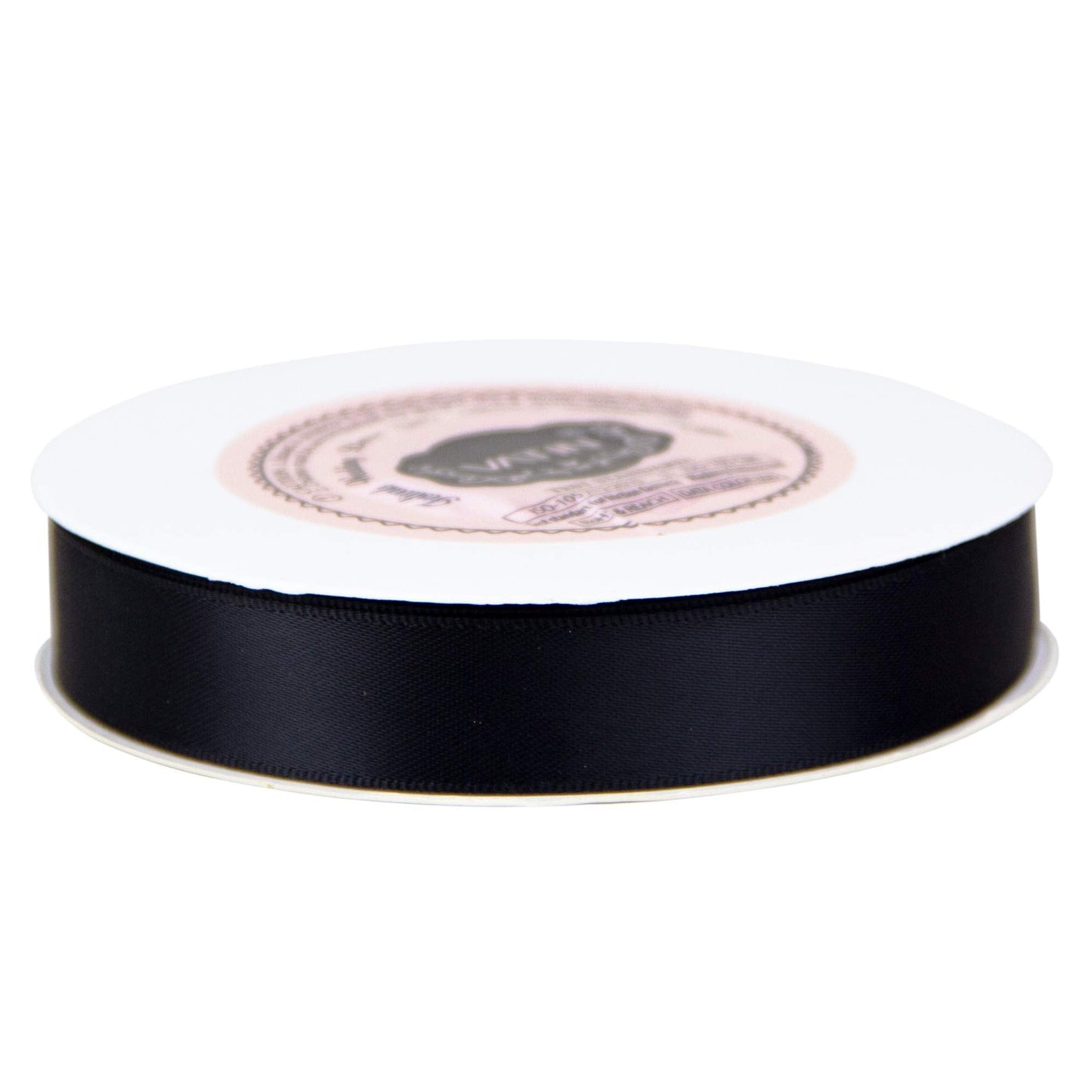 VATIN Double Face Black Satin Ribbon 5/8" Continuous 25 Yards,Black Polyester Fabric Ribbon use for Bows Bouquet, Gift Wrapping, Floral Arrangement Wedding Decoration