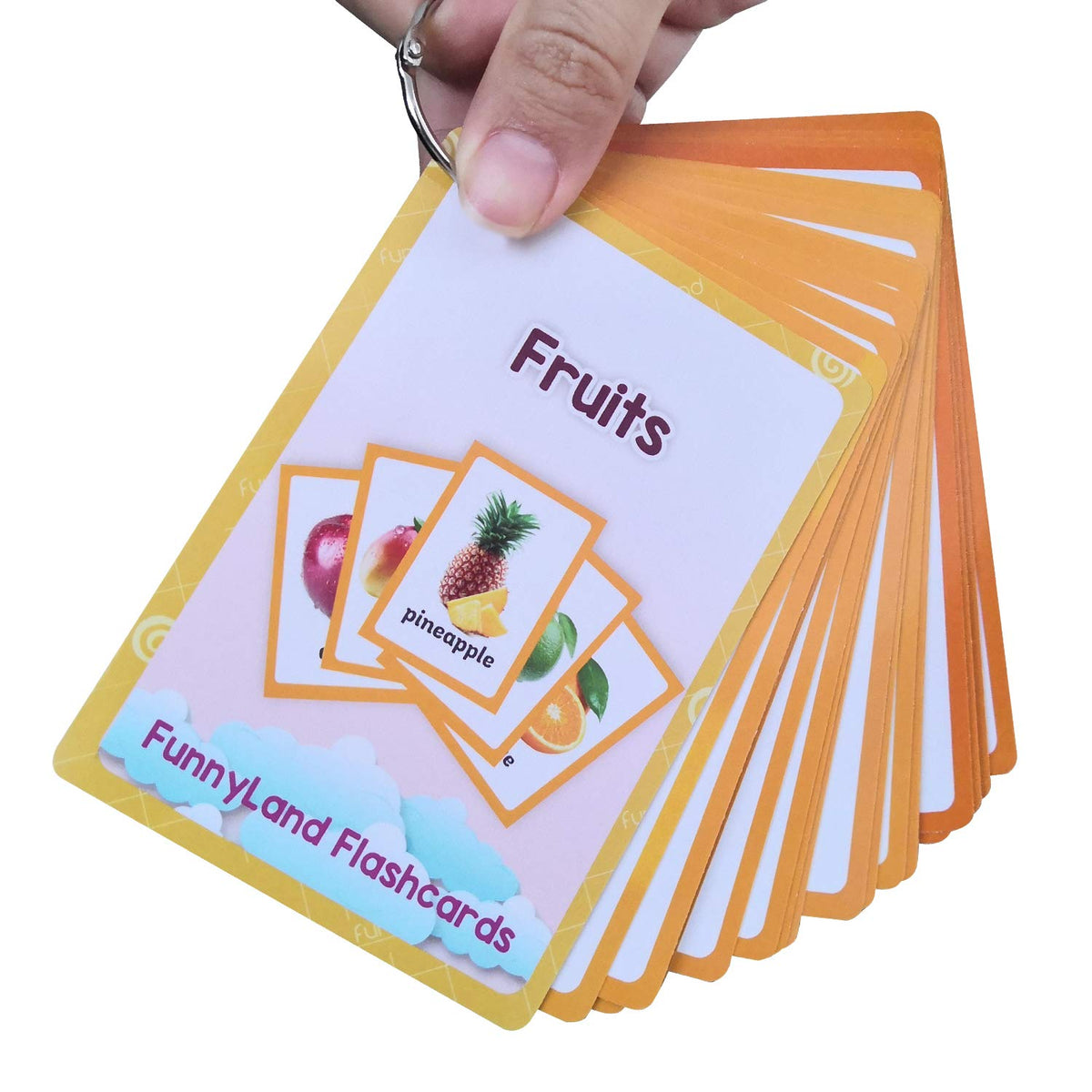 Fruits/Vegetable/Foods/Food Quantities Flash Cards English Flash Cards Pocket Card Learning Toys for Children Pre-Kindergarten Kids Education Aids