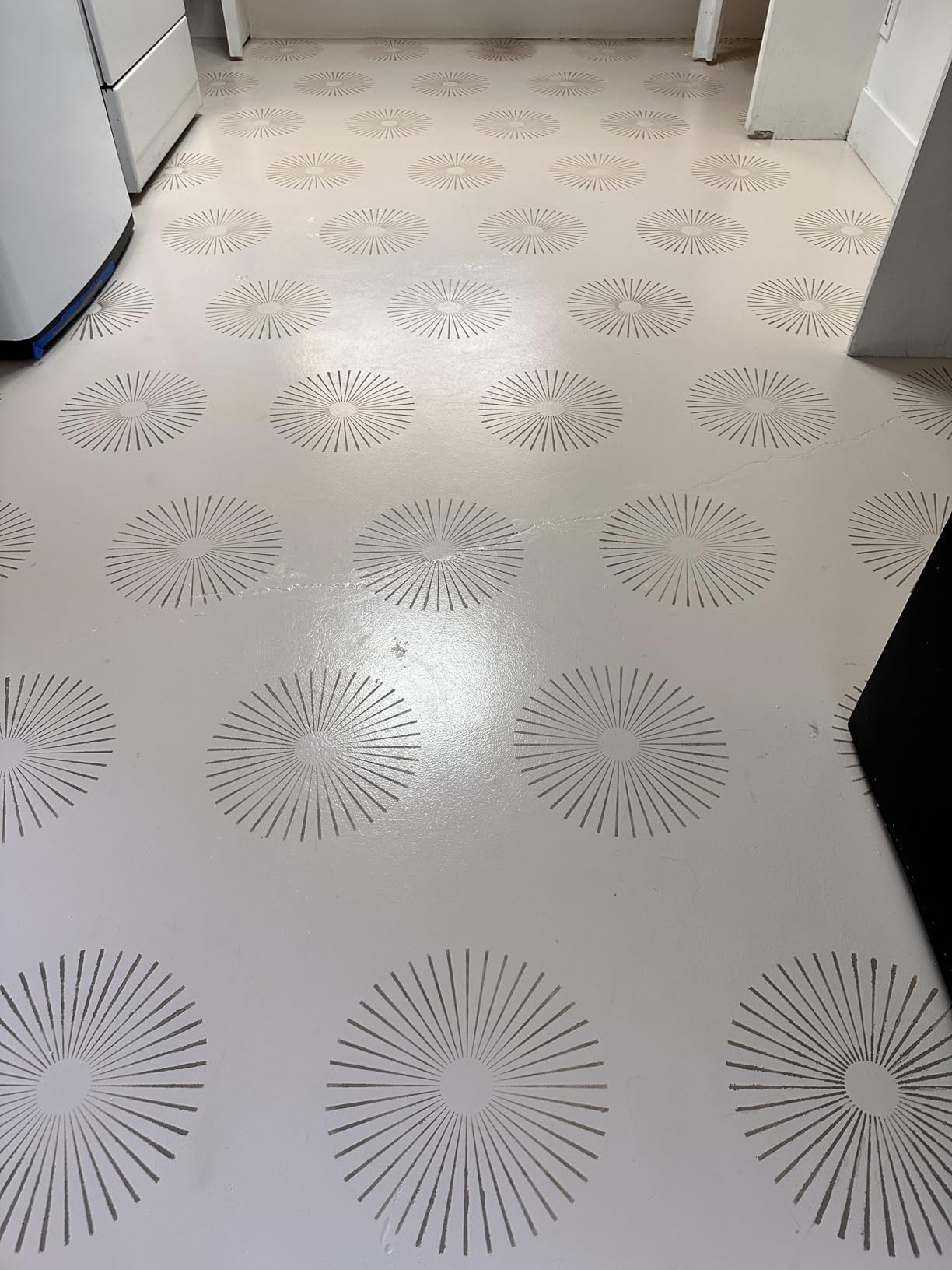 2pcs 12x12 Inch Reusable Tile Stencils Template for Painting Wall Tile Floor Cement Patio Furniture DIY Home Décor
