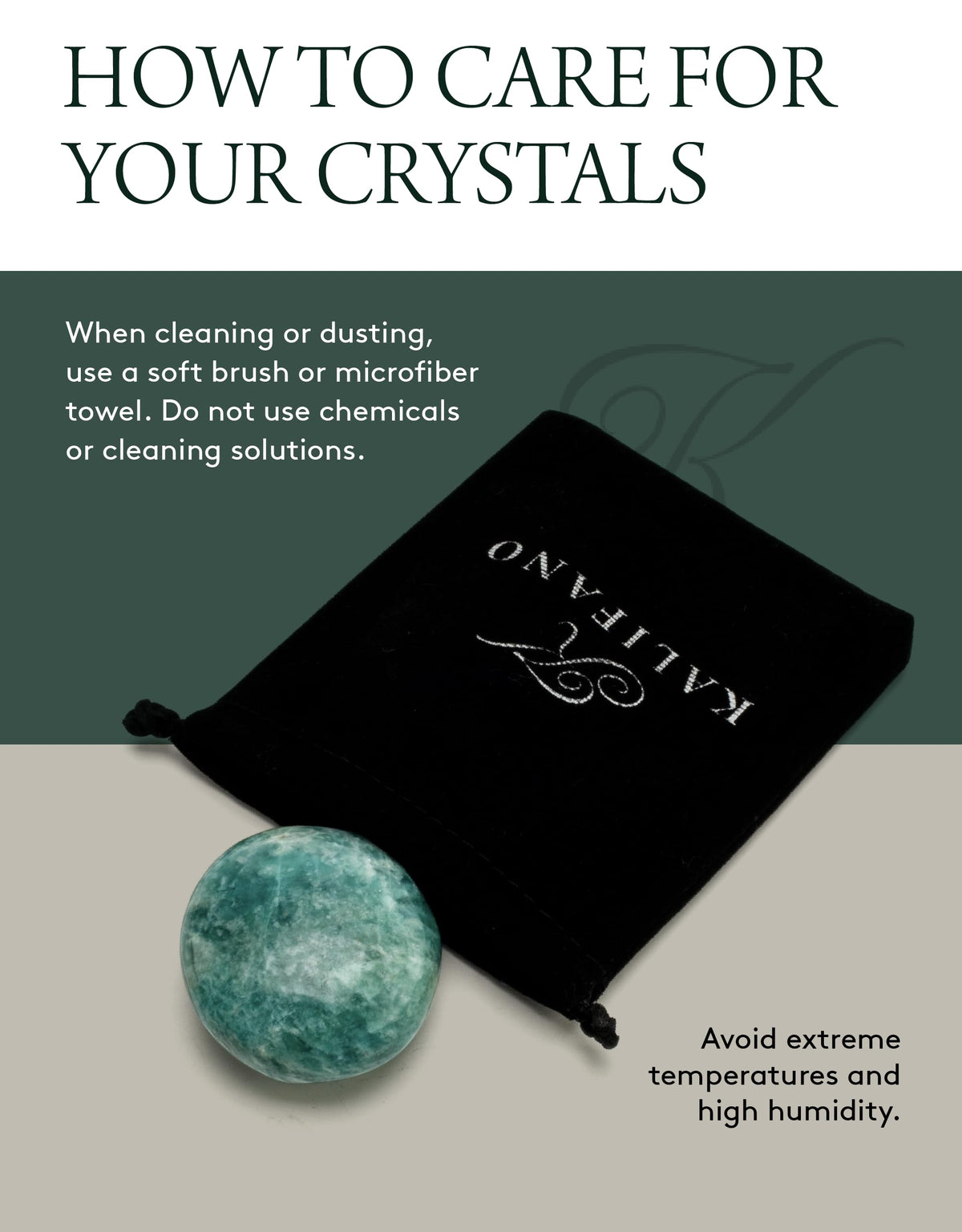 KALIFANO Palm Stone with Healing & Calming Effects - AAA+ Grade High Energy Worry Stone with Information Card - Reiki Crystal Used for Courage (Family Owned and Operated) (Amazonite)