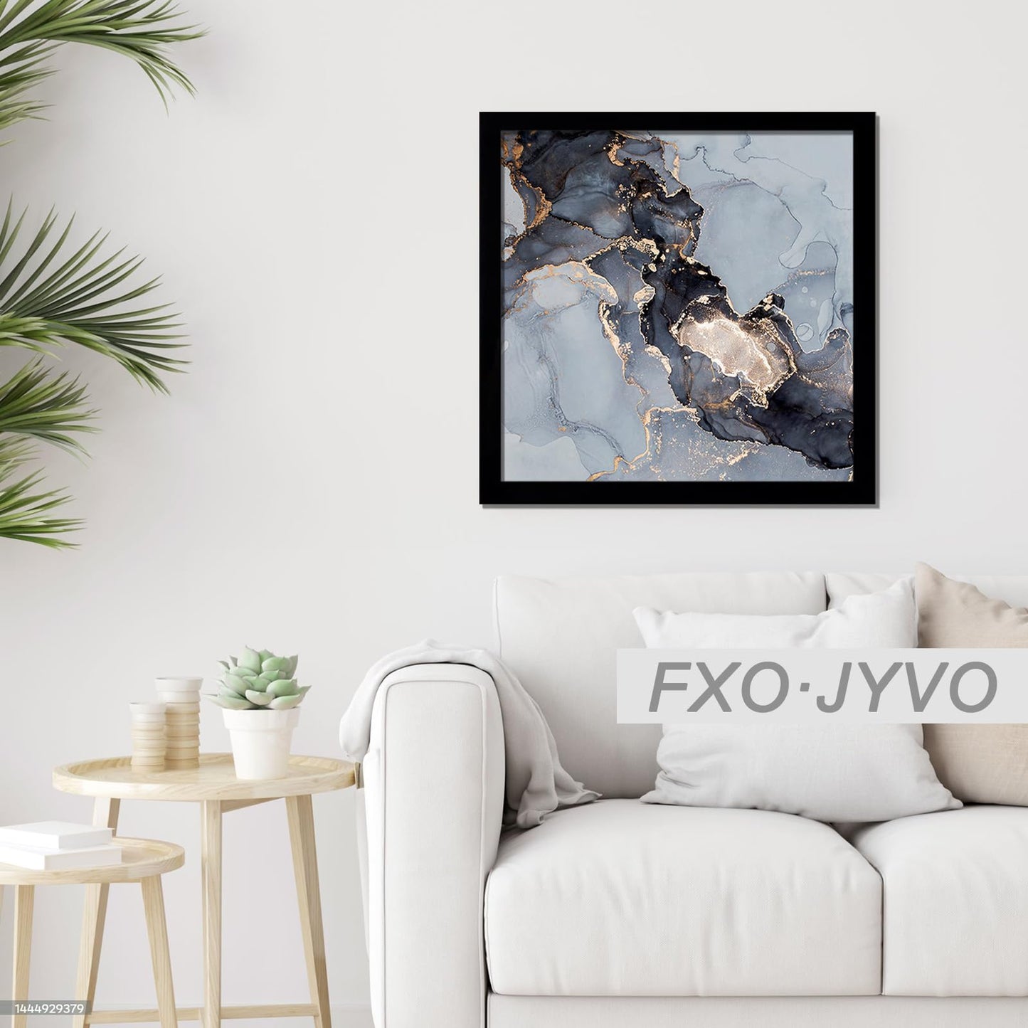 Fxojyvo 14x14 Frame Set of 6, Black Picture Frame for 14 x 14 Square Picture Poster Photo, Light Weight and High Transparent 14 by 14 Frame for Wall - 6 Pack/Black/14 x14