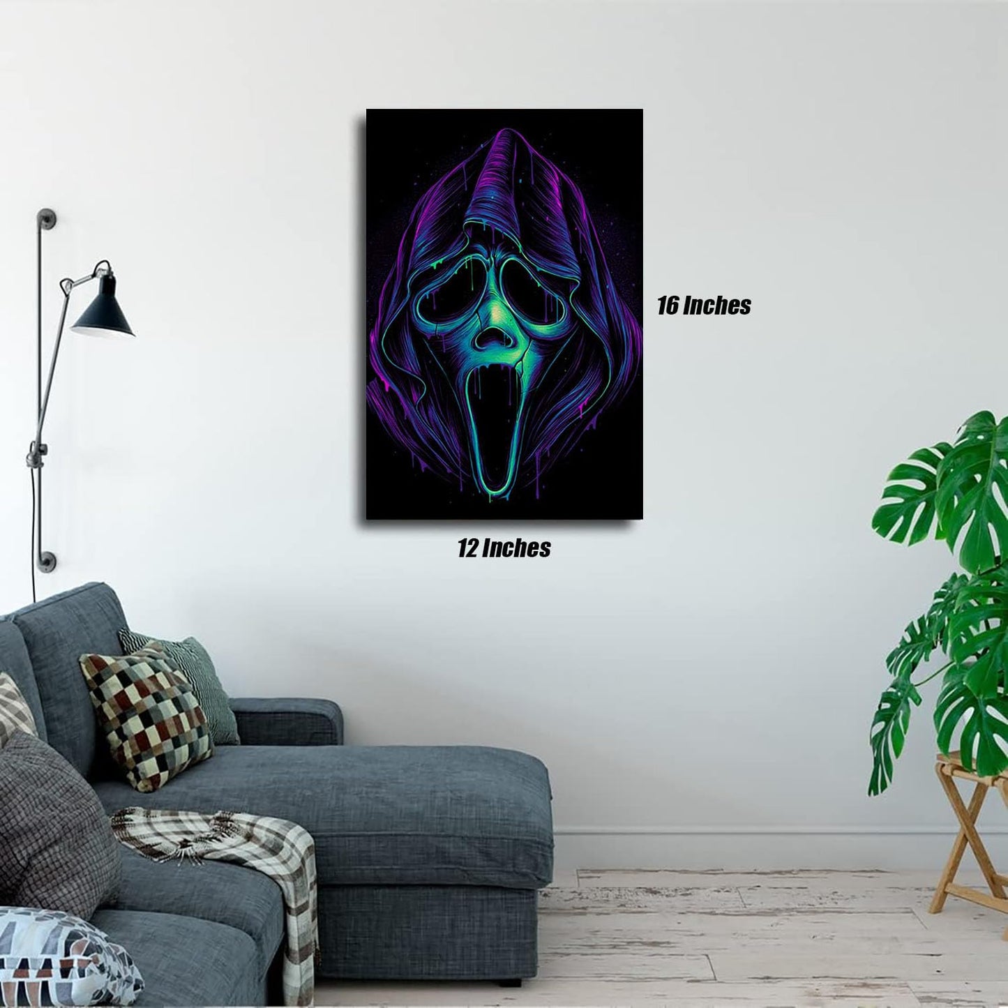 HUANNY Diamond Painting Horror Movie Diamond Art, 5D Full Drill Cross Stitch Embroidery Kits
