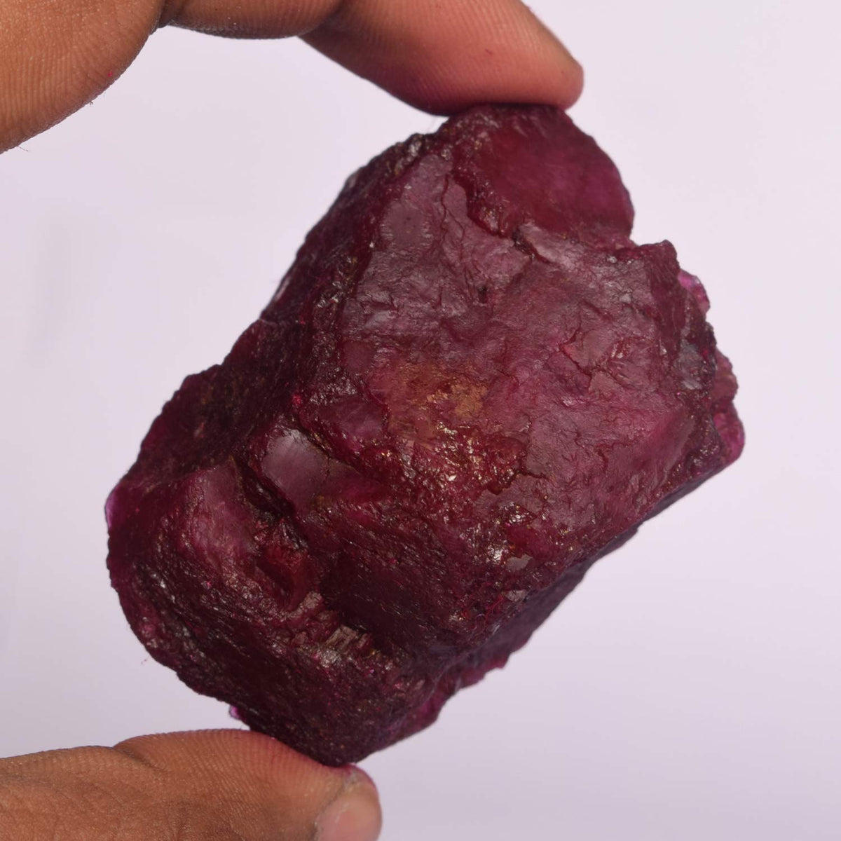 GEMHUB A Grade Natural Raw Rough Red Ruby 431.50 Ct Healing Crystal Rough Ruby Stone for Cabbing