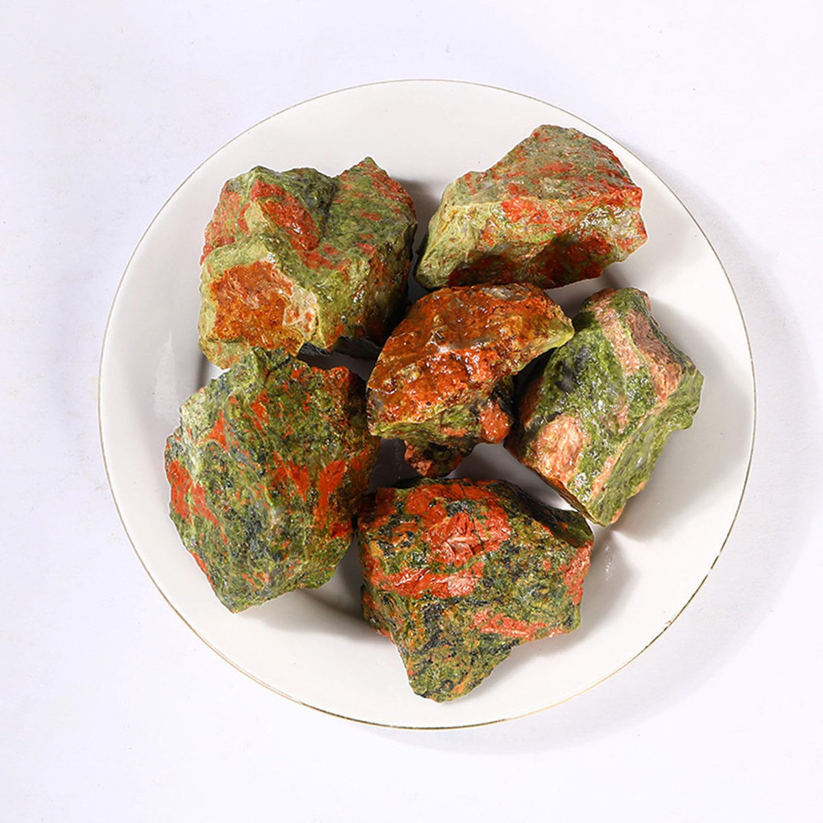 Unakite Raw Crystals Healing Crystals Natural Rough Stones 1.2-2" for Tumbling, Fountain Rocks, Yoga, Meditation, Polishin, Gift 41
