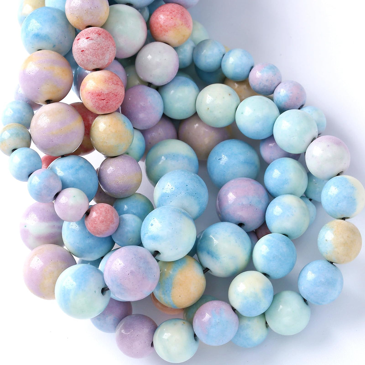 12mm 32pcs Natural Alxa Rainbow Stone Beads for Jewelry Making Energy Healing Power Stone Beads DIY Bracelet Necklace Accessories 15"