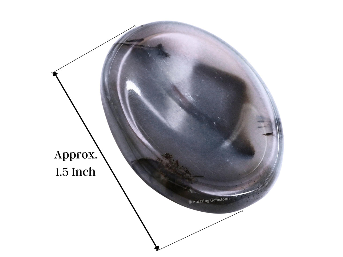 Amazing Gemstone Dendrite Agate Worry Stone Crystals and Healing Stones - Worry Stones for Stress Relief Gifts - Piedra Crystal Fidget for Meditation - Unique Stocking Stuffers and Birthday Gifts