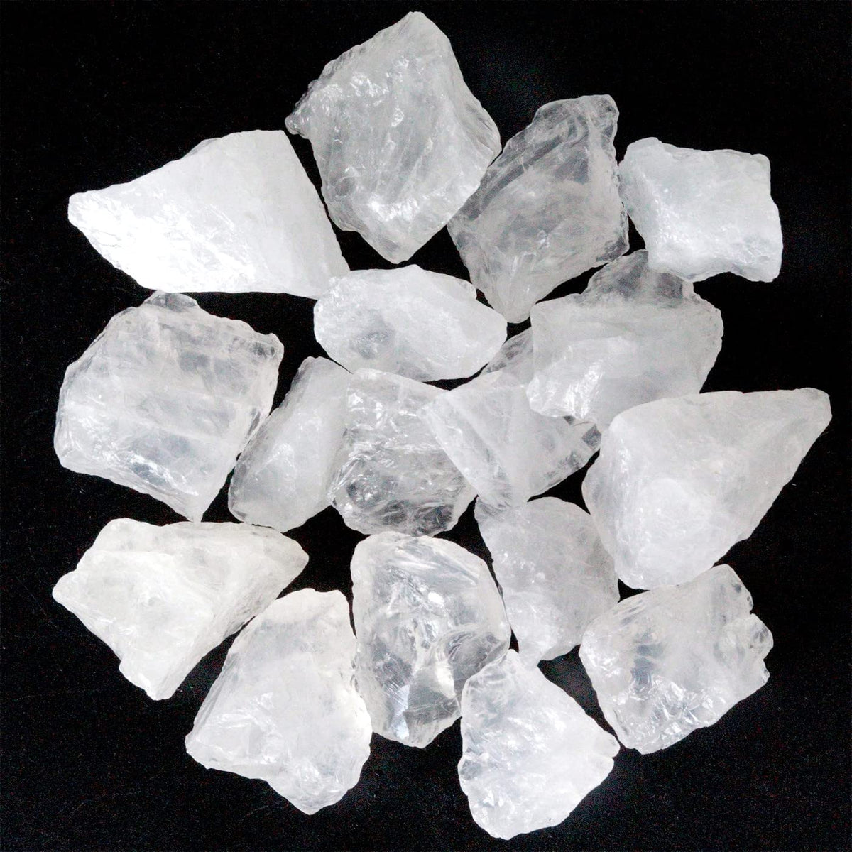 Clear Quartz Bulk Natural Healing Crystals Raw Rough Stones Sets for Cabbing Tumbling Cutting Lapidary Polishing Reiki Crytsal Healing Wire Wrapping Decoration Gemstone 0.45lb