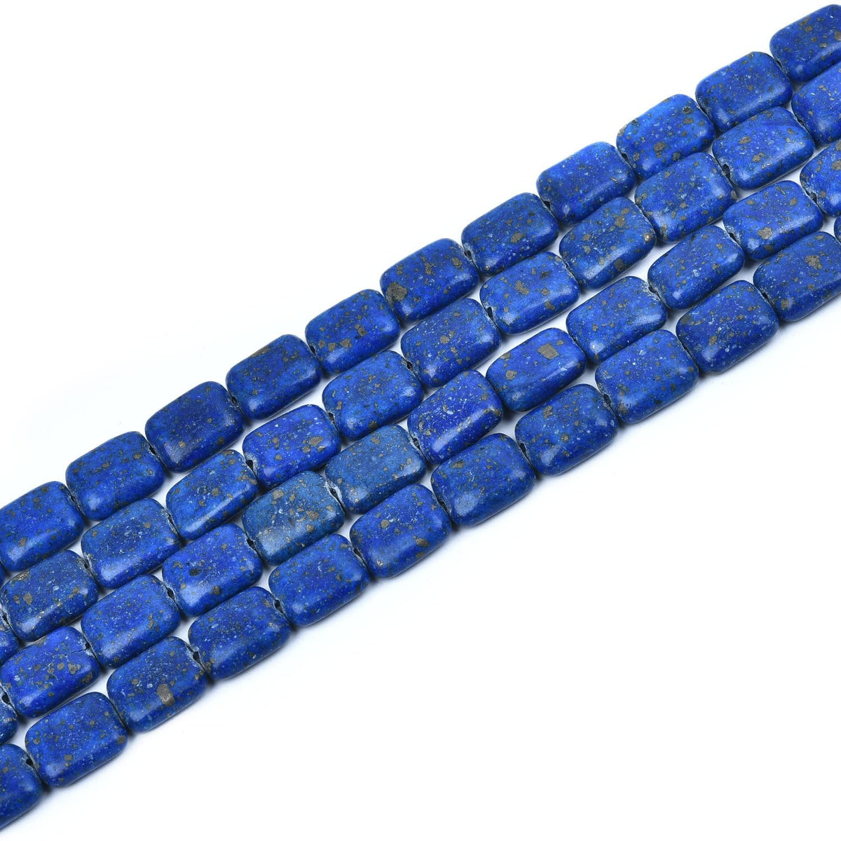 HAAMIIQII 10x8mm Lapis Lazuli Rectangle Stone Spacer Beads, Loose Gemstone Beads for Jewelry Making, DIY Bracelet, Necklace, Healing Crystal 15 Inch (40pcs)