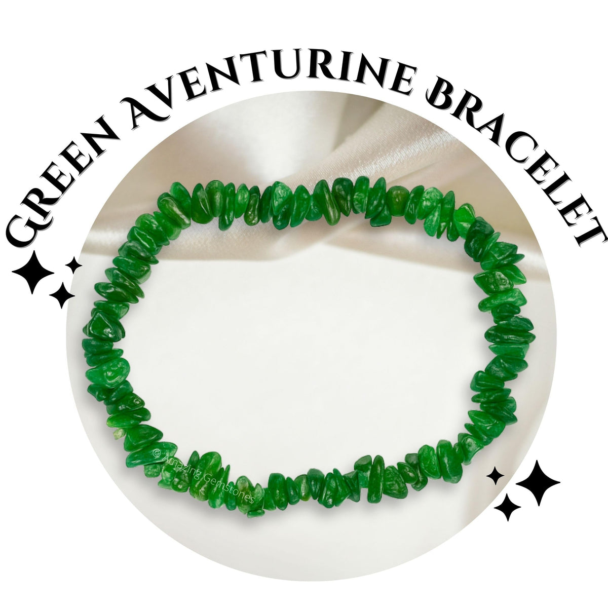 Amazing Gemstone Chips Bracelet (Green Aventurine)