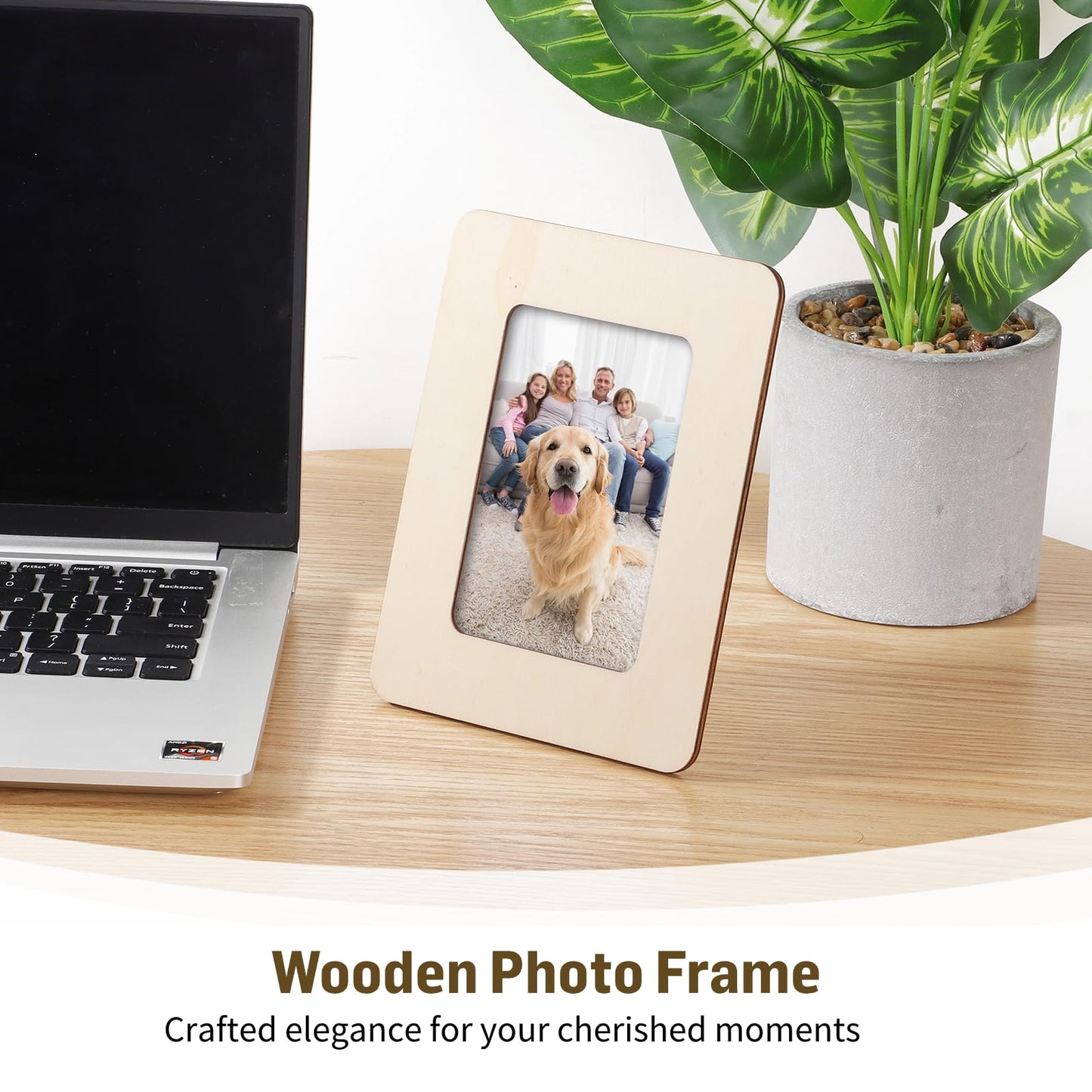 24PCS Unfinished Wooden Craft Frames, 3 x 5 in Wooden Craft Frames, Picture Frames to Decorate，Paintable Picture Frames for DIY Projects, School Crafts, and Home Decorations