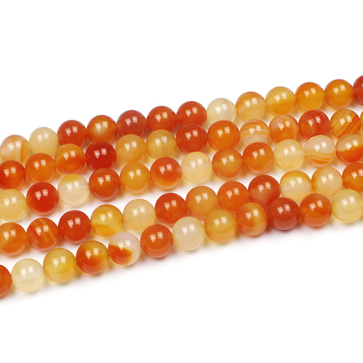 MJDCB 7A Round Natural Red Carnelian Gemstone Beads Stone Loose Beads for Necklace Bracelet Charms Jewelry Making 15" (6mm)