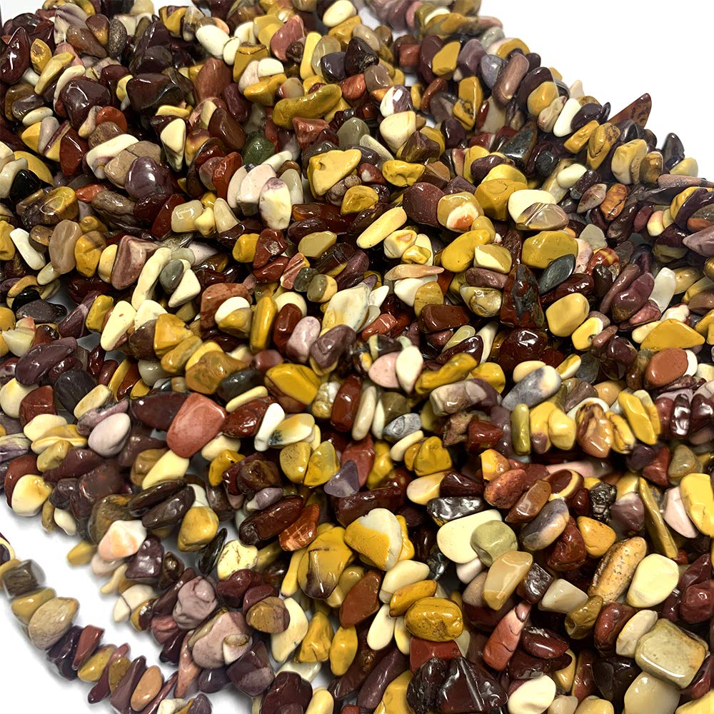31 inches Chip Stone Loose Gemstones Beads Drilled Strand for Jewelry Making (Mookaite Jasper)