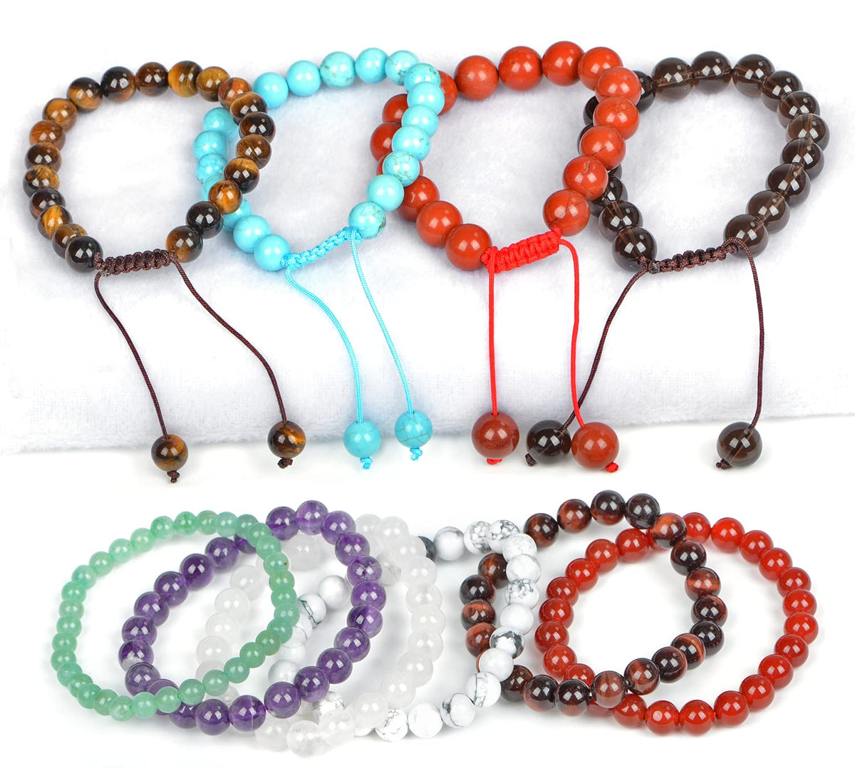 AD Beads Natural Gemstone Round Loose Beads 15" for Bracelet Necklace Earrings Jwelery Making Crafts DIY (10mm, Aquamarine Jade)
