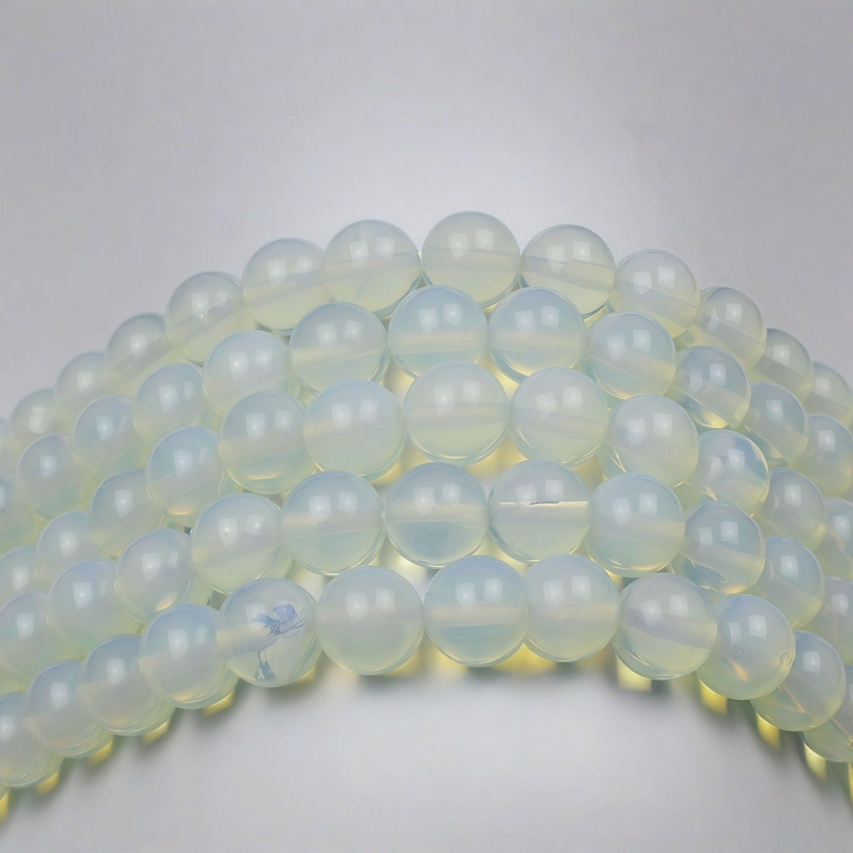 MJDCB Synthetic Opal Round Crystal Energy Stone Beads Healing Power for Jewelry Making (12mm)