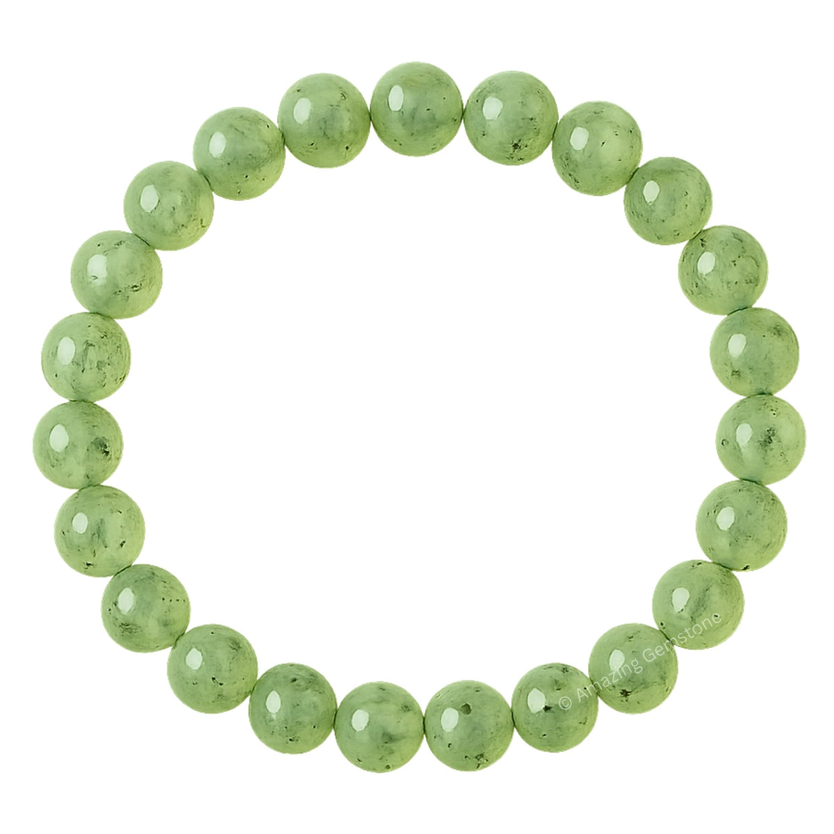 Amazing Gemstone Crystal Bracelet for Women Men's Gifts - Protection Healing Crystal Bracelet - 8mm Gemstone Beaded Stretchable Bracelet Pulseras Para Hombres Mujer Stocking Stuffers Mothers Day Gift (Prehnite)