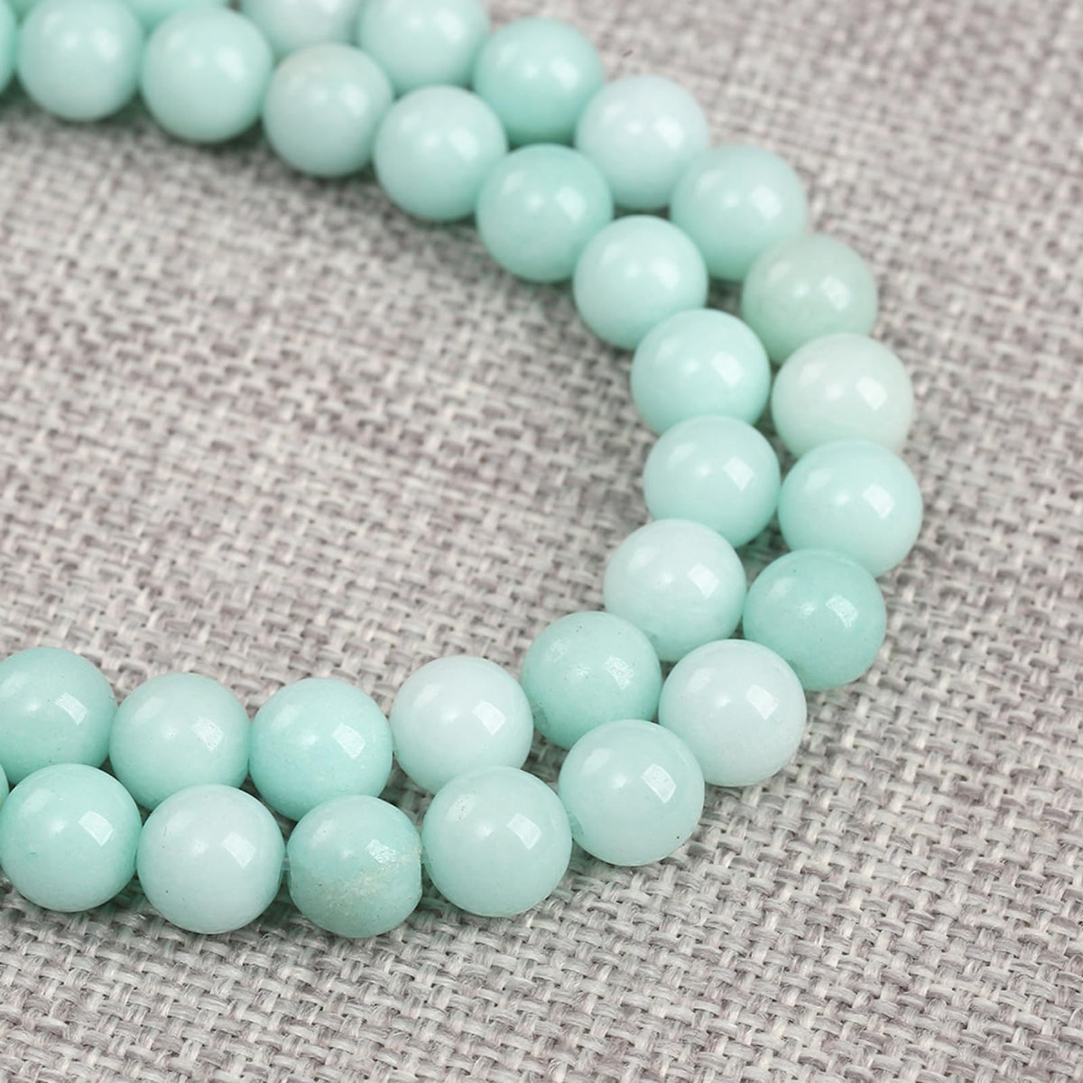 160PCS 4MM Natural Stone Amazonite Chalcedony Loose Beads for Jewelry Making DIY Bracelet Necklace 2 Strands
