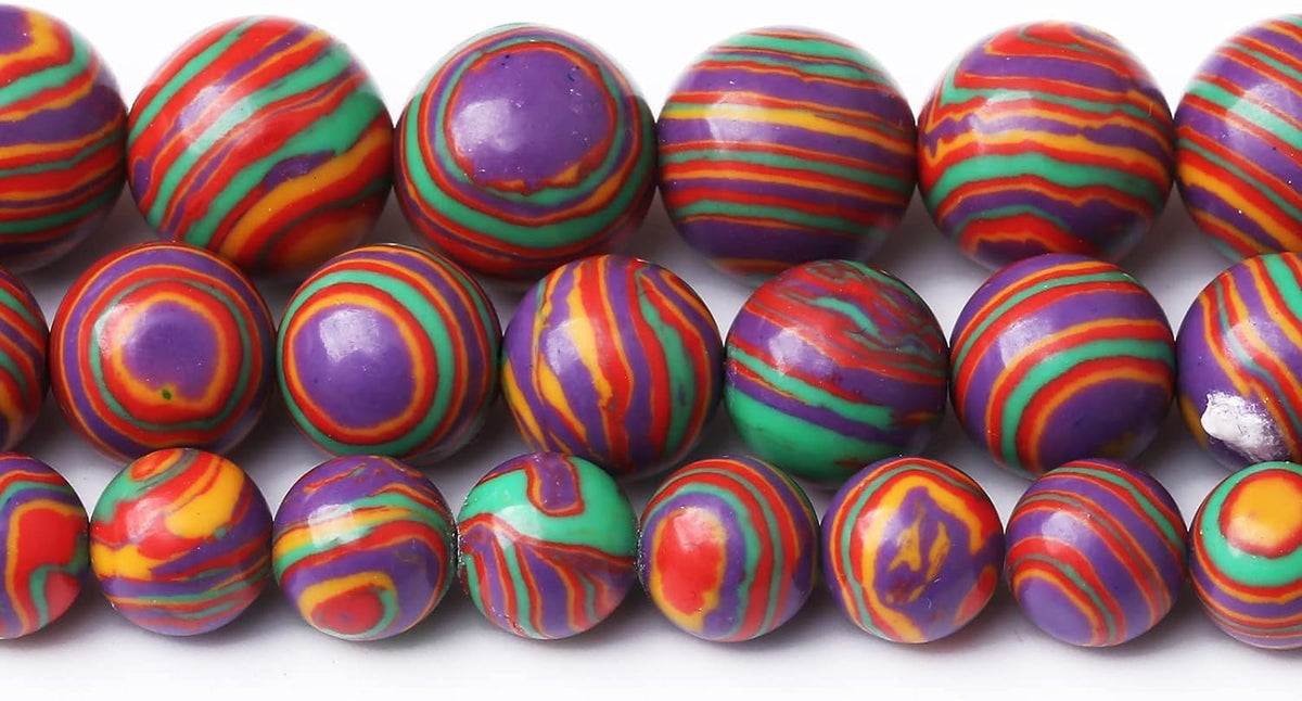 90PCS 4MM Natural Colorful Malachite Stone Beads Energy Healing Beads for DIY Jewelry Bracelet Necklace Making for Jewelry Making15