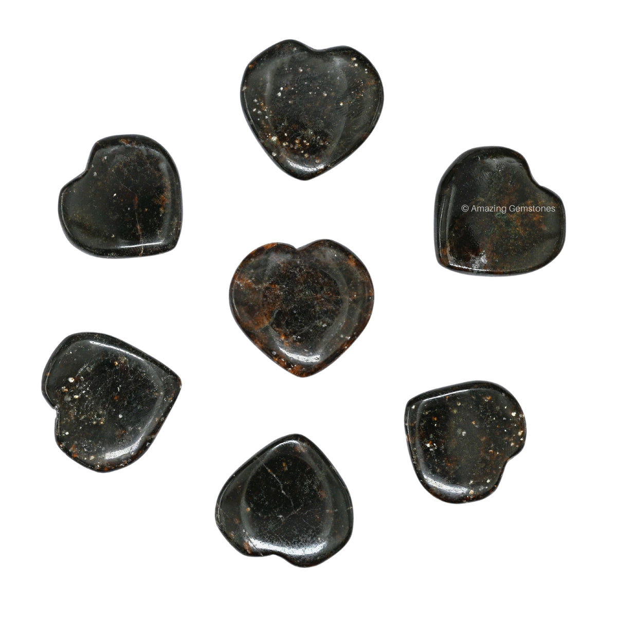Amazing Gemstone Garnet Stone Heart - Pack of 2 Crystal Heart Stones Rocks - Corazones De Piedra Crystals and Healing Stones Heart Shaped Crystal - Stocking Stuffers Gifts