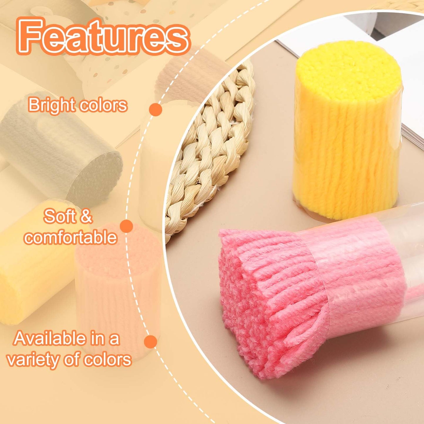 PATIKIL 12 Rolls Latch Hook Yarn, Latch Hook Kit Precut Rugs Yarn Making Crochet Bundles for Rug Adults Beginners Tapestry DIY Craft, Purple Pink