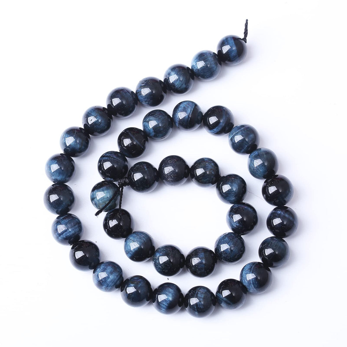 90PCS 4MM AAA Black Tiger Eye Stone Beads Natural Gemstone Bead Crystal Healing Energy Jewelry Making DIY 16 inches