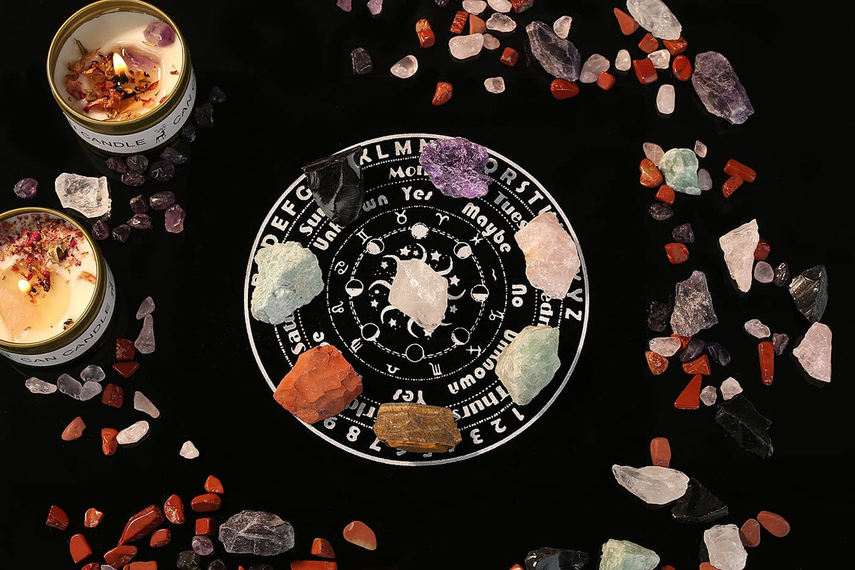 8PCS Chakra Natural Healing Crystals Bulk Raw Rough Stones Sets for Cabbing,Tumbling,Cutting,Lapidary,Polishing,Reiki Crytsal Healing,Wire Wrapping,Decoration