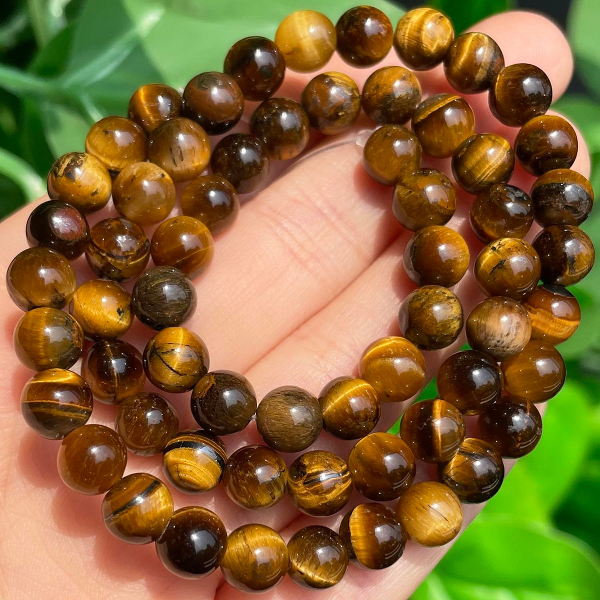 NITOPUPU 10mm 37pcs Yellow Tiger Eye Natural Stone Beads for Jewelry Making Supplies, Round Crystal Beads for Bracelets Necklace DIY Crafts