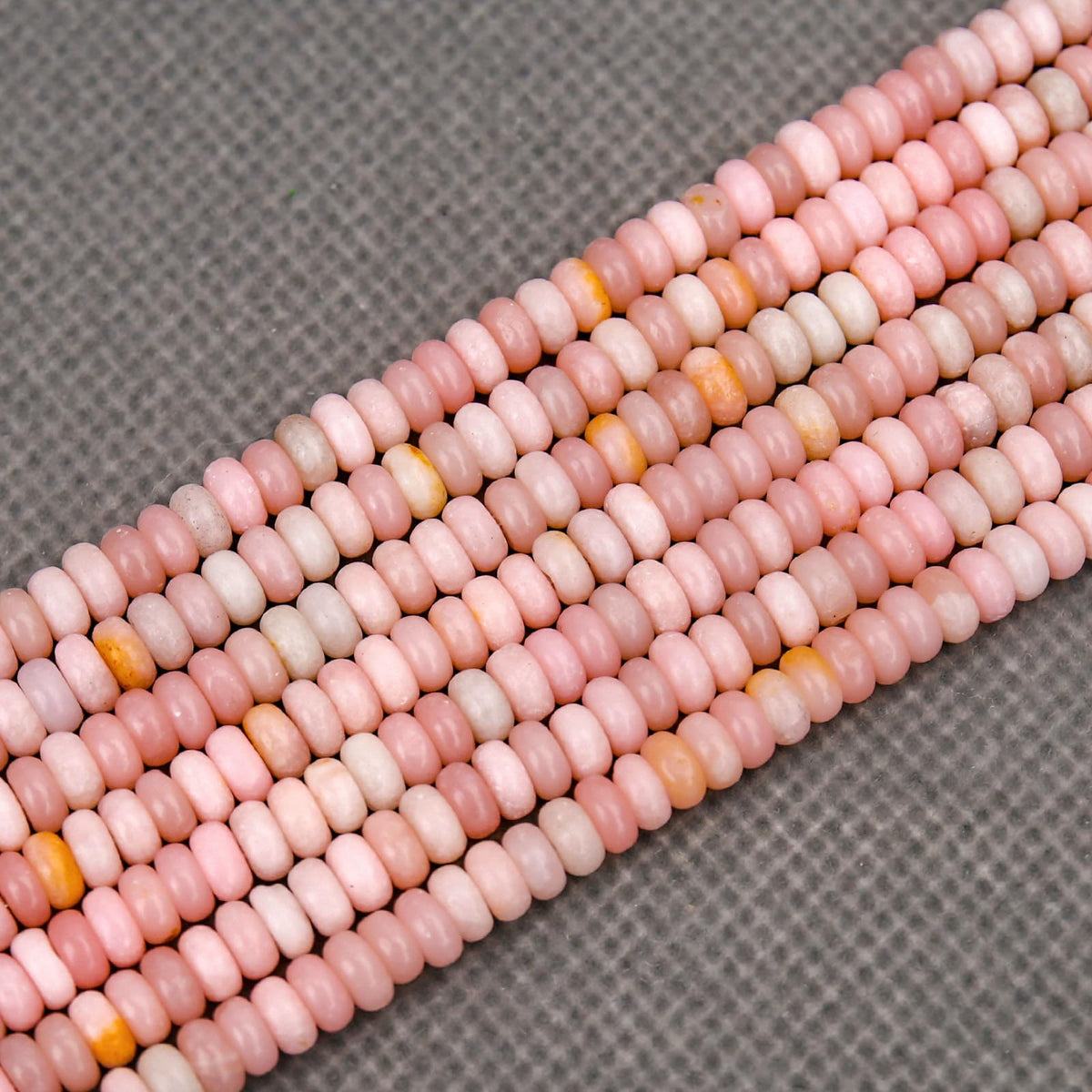 BONNY BOXX 1 Strand (150PCs) Natural 2 * 4mm Pink Opal Rondelle Beads, Natural Abacus Disk Stone Beads Loose Spacer Gemstone for DIY Bracelet Necklace Jewelry Making