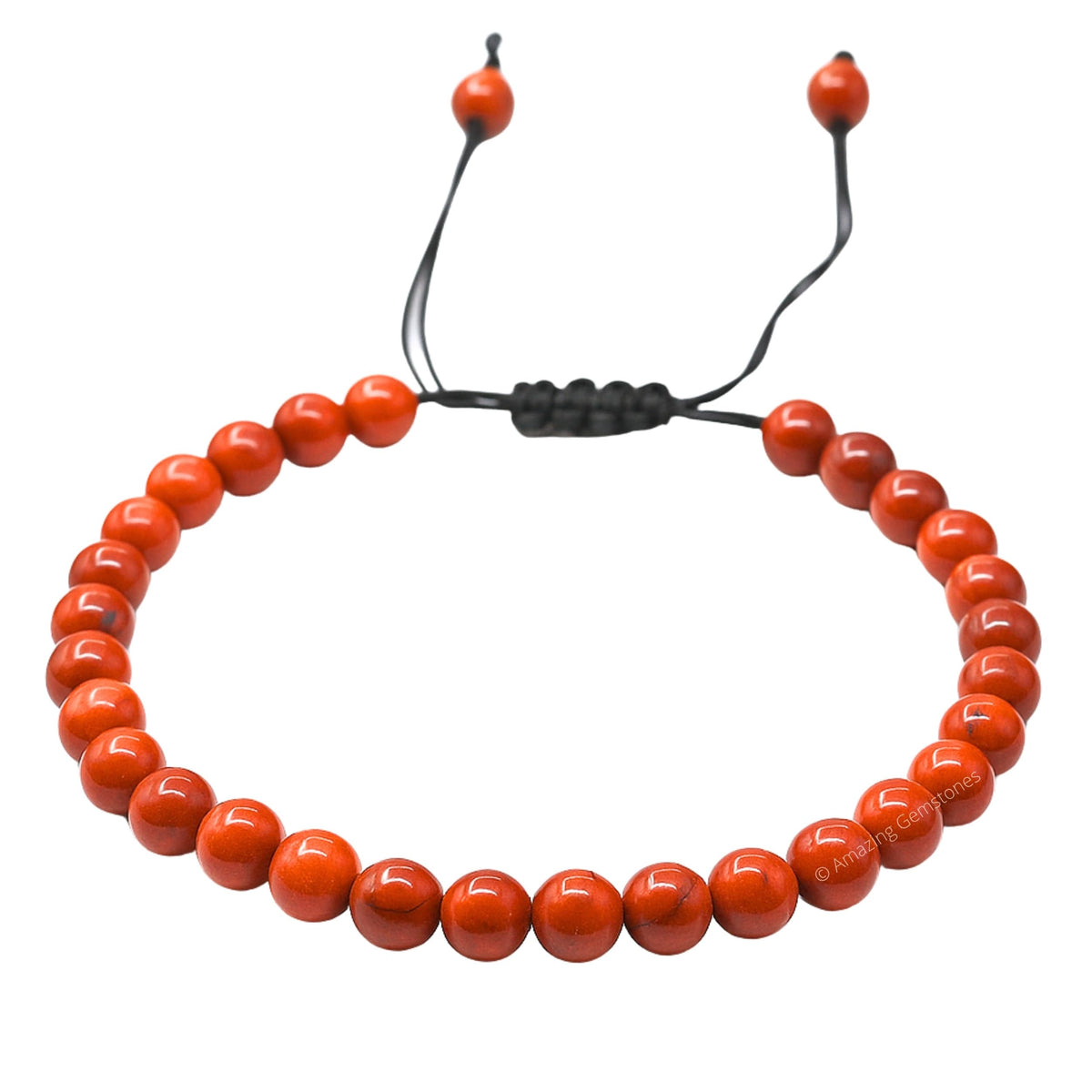 Amazing Gemstone Red Jasper Anklet Ankle Bracelets for Women - Waterproof Beaded Healing Crystal Anklets, Plus Size Chakra Gemstone Bead Anklet (Stretchy Adjustable - Plain)