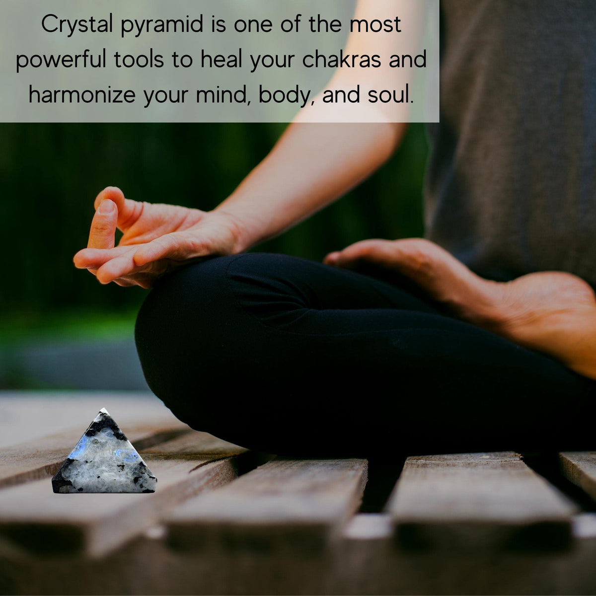Amazing Gemstone Rainbow Moonstone Pyramid Crystal Healing Stones - 1" Great Pyramid Figurine of Natural Stone Pyramid for Meditation, Reiki, Chakra Balancing and Crystal Pyramids Grid