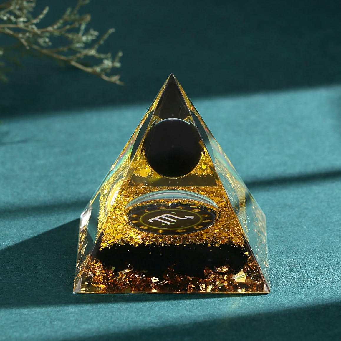 YATOJUZI 12 Zodiac Scorpio Birthday Gifts for Women Men Black Obsidian Healing Crystals Natural Crystal Stones Gemstones Orgonite Chakra Reiki Lucky Energy Decor for Office Desk Decorations