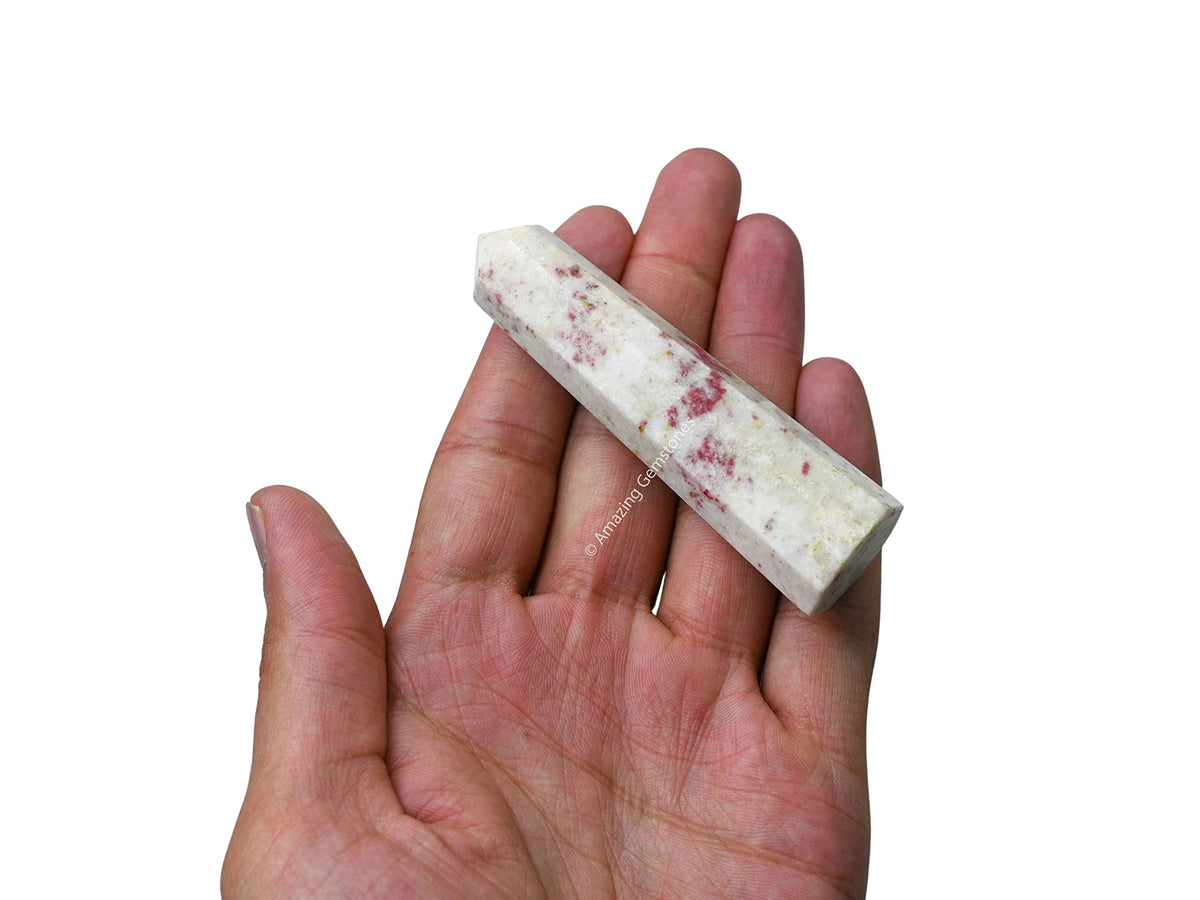 Amazing Gemstone Cinnabarite Crystal Towers - Natural Healing Crystal Point Obelisk for Reiki Healing and Crystal Grid (3" to 4" INCH)