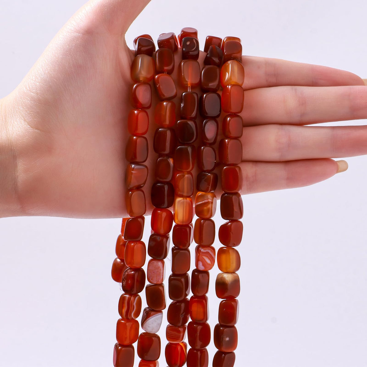 Natural Large Red Agate Cube Stone Beads 8x11mm 38cm/str Loose Semi Gemstone Stone Square Beads for Making Bracelets Necklace