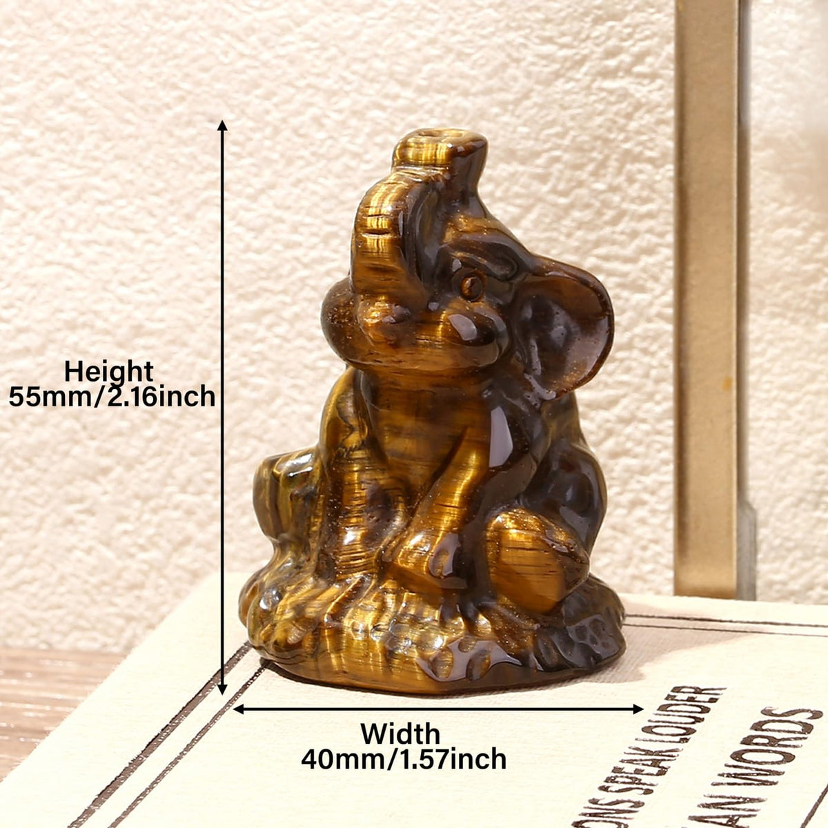 ZHIYUXI Brown Elephant Gifts for Women Encouraging Elephant Decor Lucky Cute Elephants Figurine Inspirational Gifts for Women