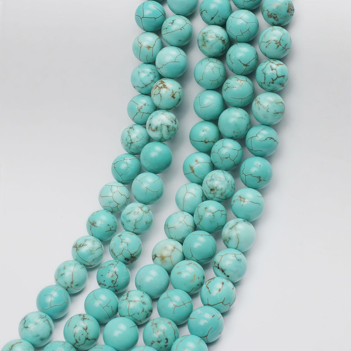 MJDCB Best Sellers Stone Beads Turquoise Round Loose Beads for Jewelry Making DIY Bracelet Necklace (6mm)