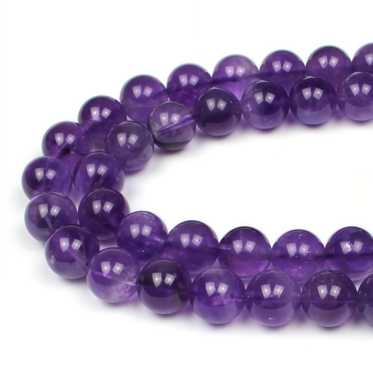 MJDCB 5A Natural South Africa Amethyst Gemstone Round Stone Beads for Jewelry Making DIY Bracelet Necklace (4mm)