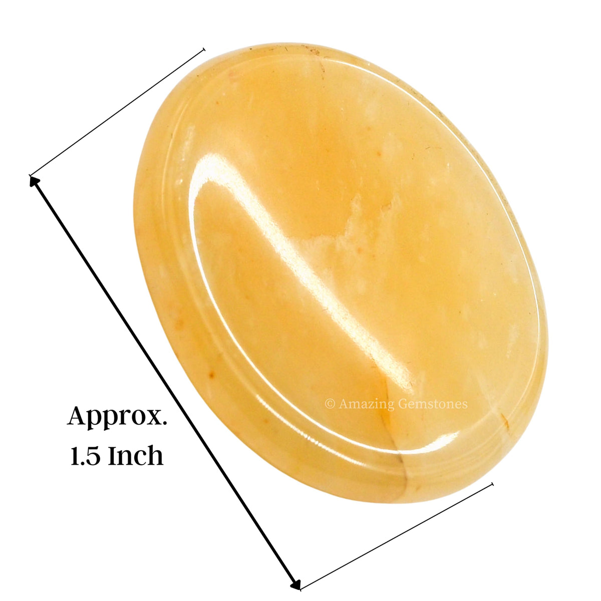 Amazing Gemstone Yellow Aventurine Worry Stone Crystals and Healing Stones - Worry Stones for Stress Relief Gifts - Piedra Crystal Fidget for Meditation - Unique Stocking Stuffers and Birthday Gifts