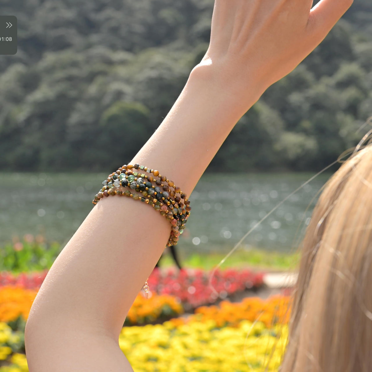 Farfume Tiger's Eye - Courage - Crystal Beaded Bracelets, Chakra 4mm Natural Stone Beads Bracelets, Gemstone Spiritual Jewelry Gifts for Mother's Day