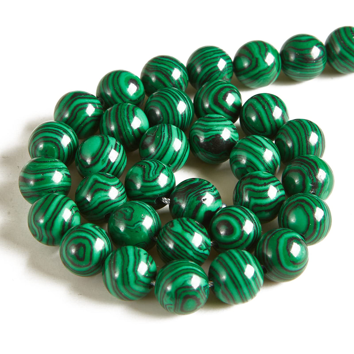 100pcs 6mm Malachite Beads Natural Gemstone Beads Round Loose Beads for Jewelry Making