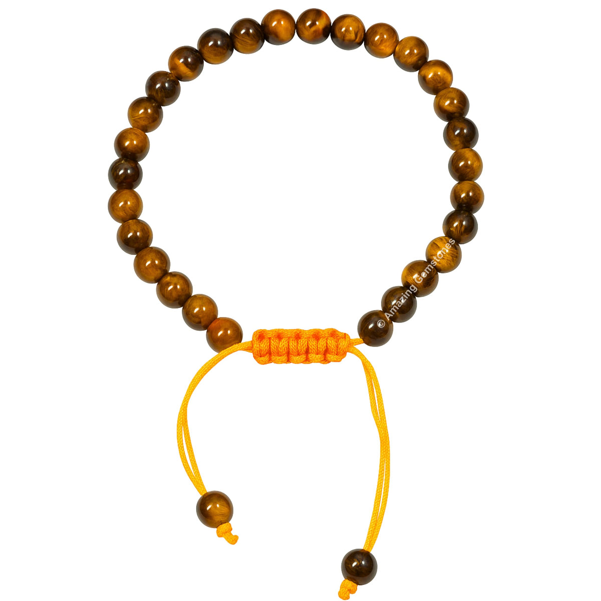 Amazing Gemstone Tiger Eye Bracelet for Women Men's Gifts - Protection Healing Crystal Bracelet - 6mm Gemstone Beaded Adjustable Bracelet