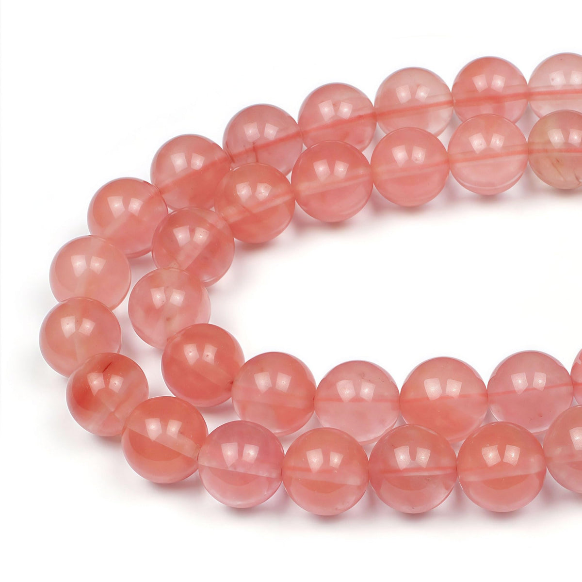 MJDCB Stone Beads Pink Crystal Round Loose Beads for Jewelry Making DIY Bracelet Necklace (6mm)