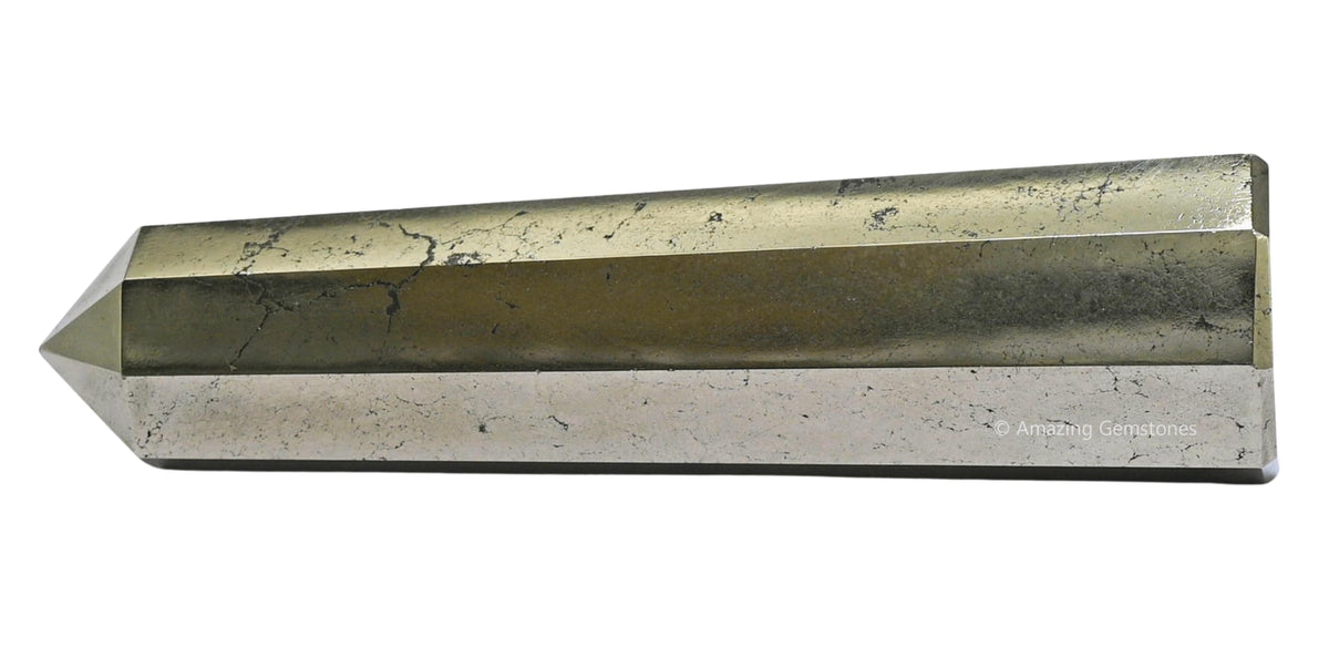 Amazing Gemstone Pyrite Crystal Towers - Natural Healing Crystal Point Obelisk for Reiki Healing and Crystal Grid (3" to 4" INCH)