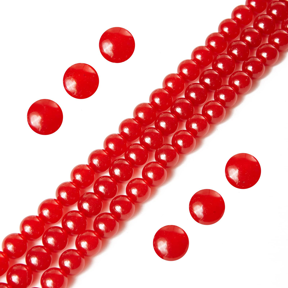 60pcs 6mm Carnelian Beads Natural Gemstone Beads Round Loose Beads for Jewelry Making