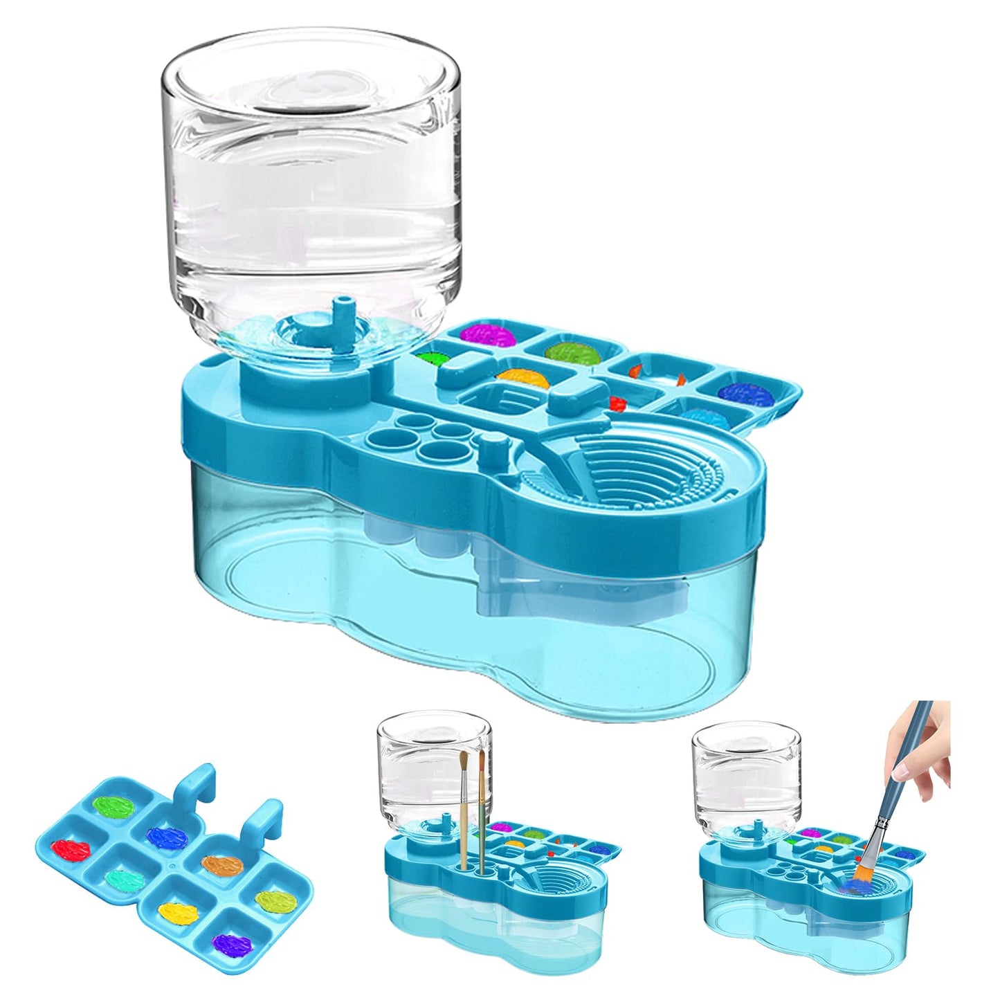 JEChrochen 2026 Upgraded Paint Brush Cleaner Tool,Brush Rinser Cup Painting Running Water Circulation Art Supplies for Acrylic,Watercolor and Water Based Creative Gift for Adult Artist Beginners Kids